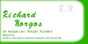 richard morgos business card
